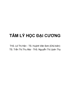 Giáo trình tâm lý học đại cương phần 1 ts huỳnh văn sơn chủ biên