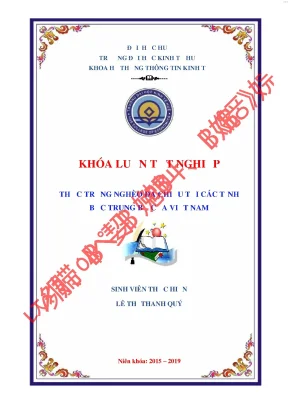 Thực trạng nghèo đa chiều tại các tỉnh bắc trung bộ của việt nam