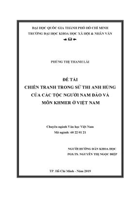 Đề tài chiến tranh trong sử thi anh hùng của các tộc người nam đảo và môn khmer ở việt nam