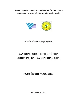 Xây dựng quy trình chế biến nước tim sen xạ đen đóng chai