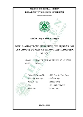 Đánh giá hoạt động marketing qua mạng xã hội của công ty cổ phần và thương mại tico group hà nội