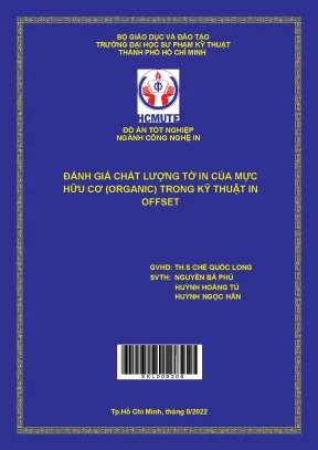 Đánh giá chất lượng tờ in của mực hữu cơ organic trong kỹ thuật in offset