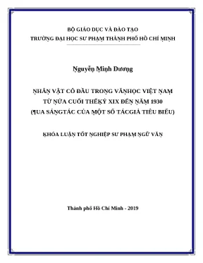 Luận văn khoa học xã hội nhân vật cô đầu trong văn học việt nam từ nửa cuối thế kỷ xix đến năm 1930 qua sáng tác của một số tác giả tiêu biểu