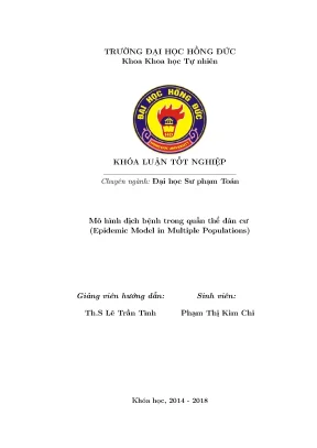 Mô hình dịch bệnh trong quần thể dân cư