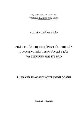 0610 phát triển thị trường tiêu thụ của doanh nghiệp tư nhân xây lắp và thương mại kỳ bảo luận văn tốt nghiệp