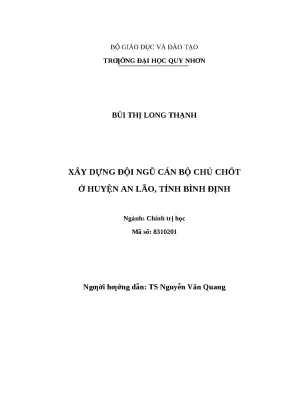 0024 xây dựng đội ngũ cán bộ chủ chốt ở huyện an lão tỉnh bình định luận văn tốt nghiệp