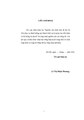 Nghiên cứu hình thái đô thị hà nội phục vụ định hướng qui hoạch dưới sự trợ giúp của viễn thám và gis luận án tiến sĩ vnu