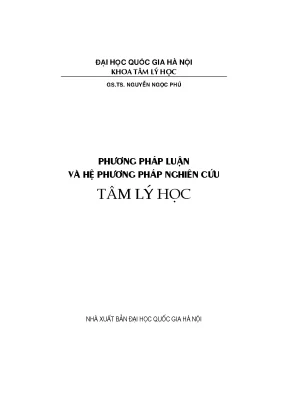 Giáo trình phương pháp luận và hệ phương pháp nghiên cứu tâm lý học