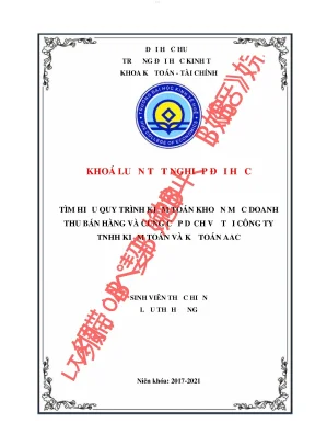 Tìm hiểu quy trình kiểm toán khoản mục doanh thu bán hàng và cung cấp dịch vụ tại công ty tnhh kiểm toán và kế toán aac