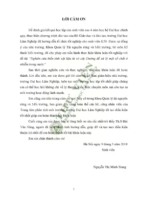 Nghiên cứu biến tính vật liệu từ vỏ cây dướng để xử lý một số chất ô nhiễm trong nước