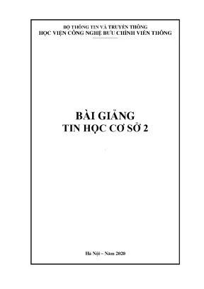 Bai giang ngôn ngữ lập trình c cơ bản cho sinh vien