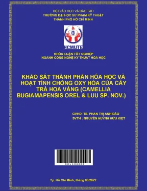 Khảo sát thành phần hoá học và hoạt tính chống oxy hoá của cây trà hoa vàng
