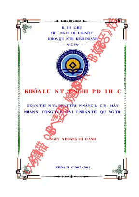 Hoàn thiện và phát triển năng lực bộ máy nhân sự tại công ty bảo việt nhân thọ quảng trị