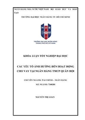 Các yếu tố ảnh hưởng đến hoạt động cho vay tại ngân hàng tmcp quân đội