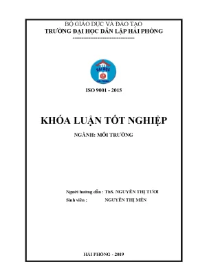 Khóa luận tốt nghiệp đánh giá hiện trạng sử dụng đất năm 2017 và 2018 của quận lê chân thành phố hải phòng