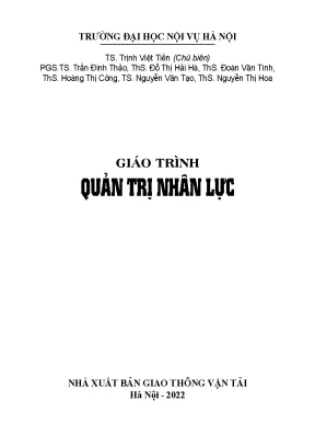 Giáo trình quản trị nhân lực