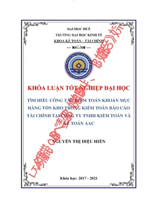 Tìm hiểu công tác kiểm toán khoản mục htk trong kiểm toán bctc tại công ty tnhh kiểm toán và kế toán aac