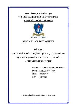 Đánh giá chất lượng dịch vụ ngân hàng điện tử tại ngân hàng tmcp á châu chi nhánh bình phú