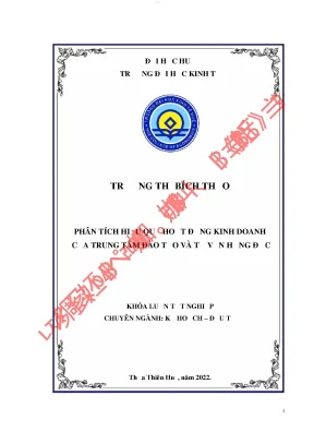Phân tích hiệu quả hoạt động kinh doanh của trung tâm đào tạo và tư vấn hồng đức