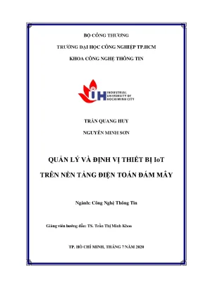 Quản lý và định vị thiết bị iot dựa vào nền tảng của điện toán đám mây