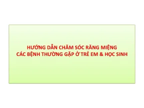 Hương dẫn chăm sóc răng miệng