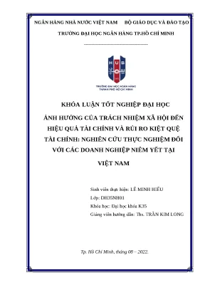 25 ảnh hưởng của trách nhiệm xã hội đến hiệu quả tài chính và rủi ro kiệt quệ tài chính nghiên cứu thực nghiệm đối với các doanh nghiệp niêm yết tại vn khóa luận tốt nghiệp đại học 2023