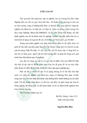 Nghiên cứu đặc điểm khu hệ và tình hình sử dụng tài nguyên bò sát ếch nhái tại vườn quốc gia pù mát