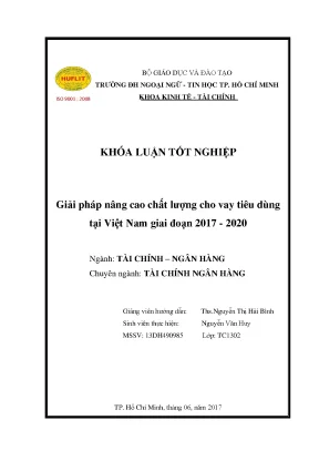 Giải pháp nâng cao chất lượng cho vay tiêu dùng tại việt nam giai đoạn 2017 2020