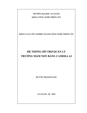 Hệ thống hỗ trợ quản lý trường mầm non bằng camera ai