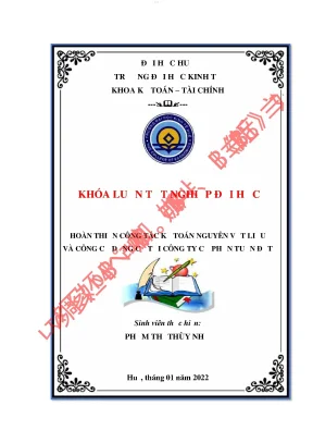 Hoàn thiện công tác kế toán nguyên vật liệu và công cụ dụng cụ tại công ty cổ phần tuấn đạt