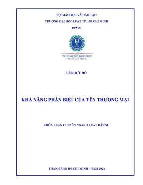 Khóa luận tốt nghiệp khả năng phân biệt của tên thương mại