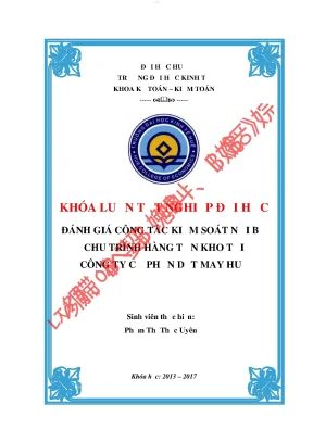 Đánh giá công tác kiểm soát nội bộ chu trình hàng tồn kho tại công ty cổ phần dệt may huế