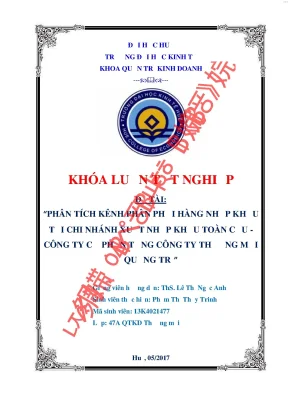 Phân tích kênh phân phối hàng nhập khẩu tại chi nhánh xuất nhập khẩu toàn cầu công ty cổ phần tổng công ty thương mại quảng trị