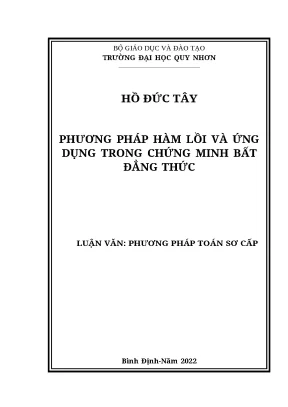 0601 phương pháp hàm lồi và ứng dụng trong chứng minh bất đẳng thức luận văn tốt nghiệp