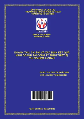 Doanh thu chi phí và xác định kết quả kinh doanh tại công ty tnhh thiết bị thí nghiệm á châu