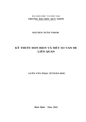 1248 kỹ thuật dồn biến và một số vấn đề liên quan luận văn tốt nghiệp