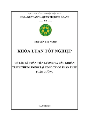 Kế toán tiền lương và các khoản trích theo lương tại công ty cổ phần thép tuấn cường