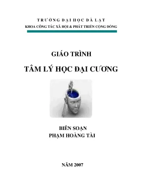 Giáo trình tâm lý học đại cương phần 1 phạm hoàng tài