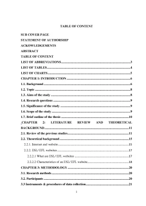 Tác động của việc sử dụng các trang web esl efl đối với việc học tiếng anh trường hợp đối tượng sinh viên năm ba của trường đại học ngoại ngữ huế