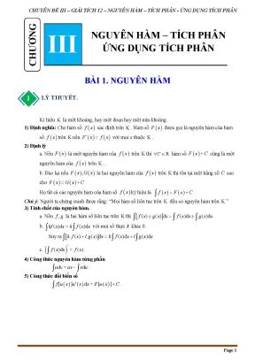 Tai lieu chuyen de nguyen ham va mot so phuong phap tim nguyen ham