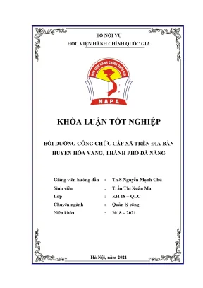 Bồi dưỡng công chức cấp xã trên địa bàn huyện hòa vang thành phố đà nẵng