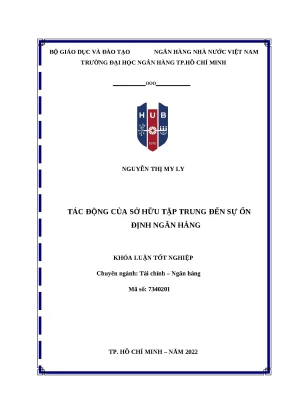 906 tác động của sở hữu tập trung đến sự ổn định nh khóa luận tốt nghiệp đại học chuyên ngành tcnh 2023
