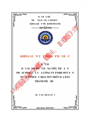 Đẩy mạnh hoạt động tiêu thụ các sản phẩm tinh dầu của công ty tnhh mtv sản xuất tinh dầu hoa nén trên địa bàn tp huế