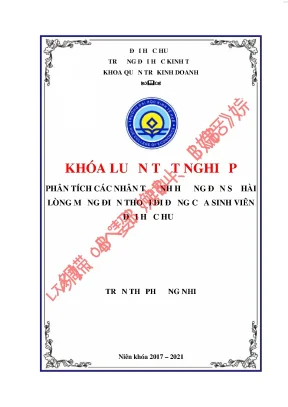 Phân tích các nhân tố ảnh hưởng đến sự hài lòng mạng điện thoại di động của sinh viên đại học huế