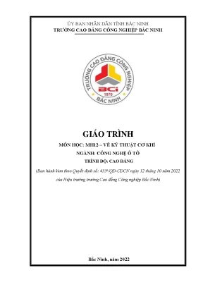 Mh12 vẽ kỹ thuật cơ khí ngành công nghệ ô tô