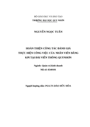 1387 hoàn thiện công tác đánh giá thực hiện công việc của nhân viên bằng kpi tại đài viễn thông quy nhơn luận văn tốt nghiệp