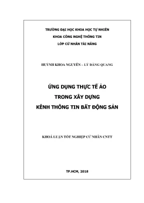 Ứng dụng thực tế ảo trong xây dựng kênh thông tin bất động sản