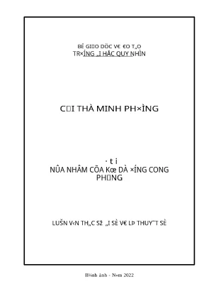 0674 nửa nhóm của kì dị đường cong phẳng luận văn tốt nghiệp