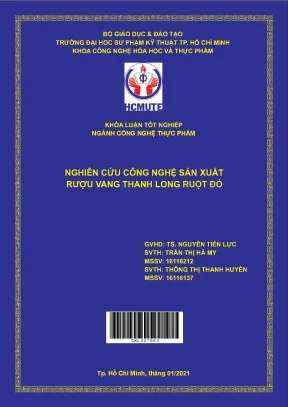 Nghiên cứu công nghệ sản xuất rượu vang thanh long ruột đỏ