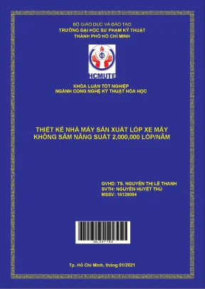 Thiết kế nhà máy sản xuất lốp xe máy không săm năng suất 2 000 000 lốpnăm